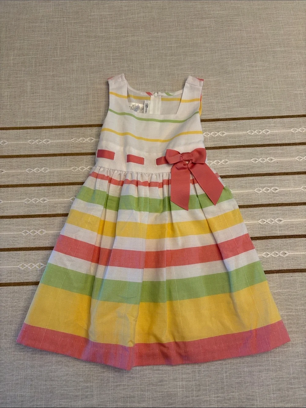 Bonnie Jean Striped Bow Sundress